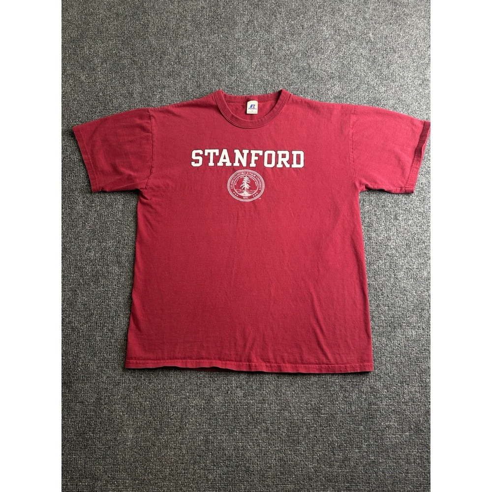 Vintage Stanford University Russell Athletic T Shirt Made in El Salvador, Size L
